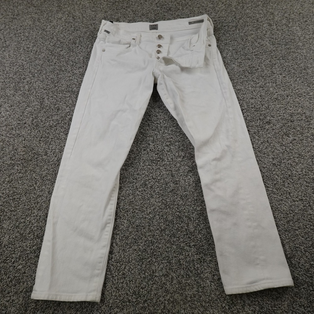 Citizens Of Humanity Jeans Womens 27 White Denim Elsa Mid Rise Slim Crop Stretch